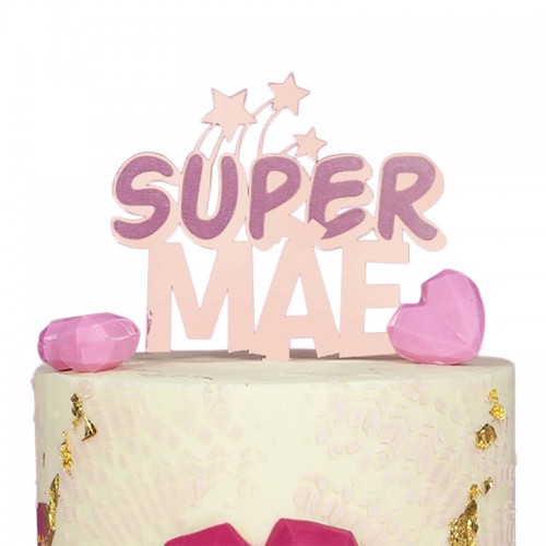 Topo Bolo Super Mãe